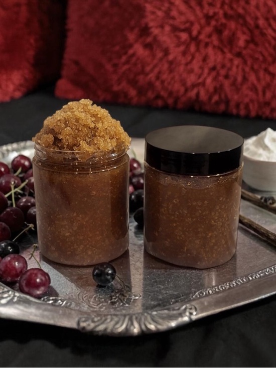 Orchid & Vine Other - Orchid & Vine Exfoliation Raw Sugar Scrub Skin Nutrition Black Cherry Vanilla